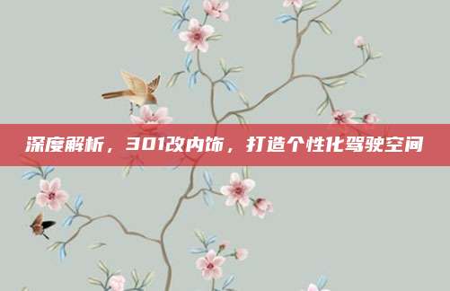 深度解析,301改内饰,打造个性化驾驶空间