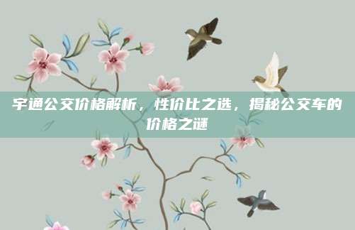 宇通公交价格解析,性价比之选,揭秘公交车的价格之谜