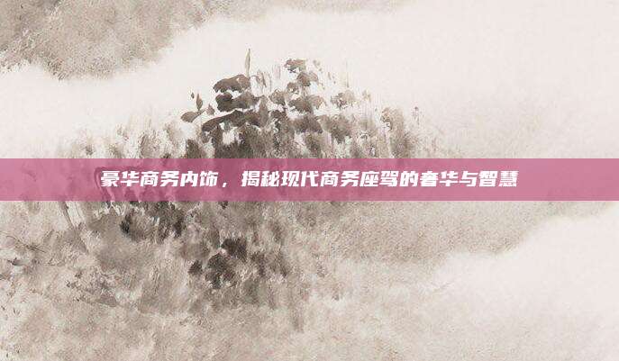 豪华商务内饰,揭秘现代商务座驾的奢华与智慧