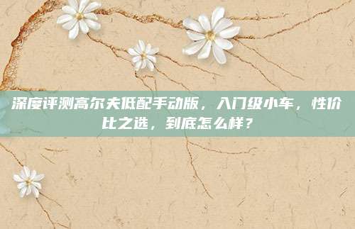 深度评测高尔夫低配手动版,入门级小车,性价比之选,到底怎么样?