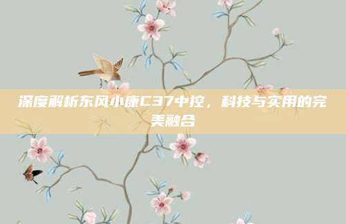 深度解析东风小康C37中控,科技与实用的完美融合