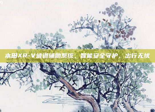 本田XR-V坡道辅助系统,智能安全守护,出行无忧