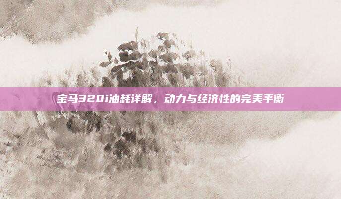 宝马320i油耗详解,动力与经济性的完美平衡