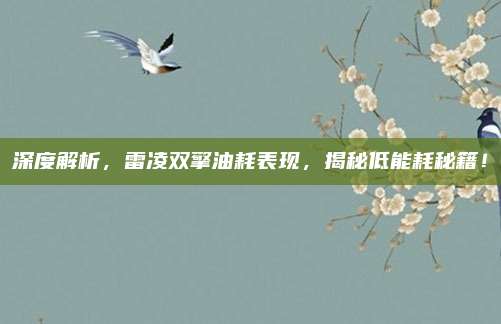 深度解析,雷凌双擎油耗表现,揭秘低能耗秘籍!