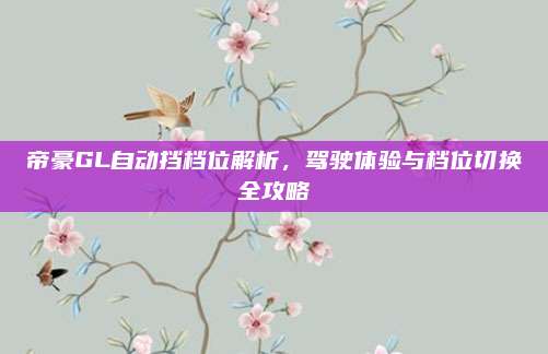 帝豪GL自动挡档位解析,驾驶体验与档位切换全攻略