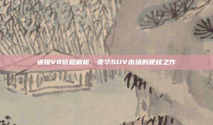 途锐V8价格解析,豪华SUV市场的硬核之作