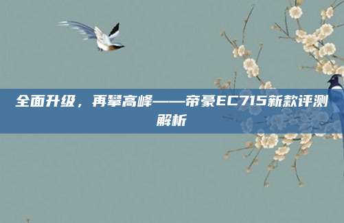全面升级,再攀高峰——帝豪EC715新款评测解析