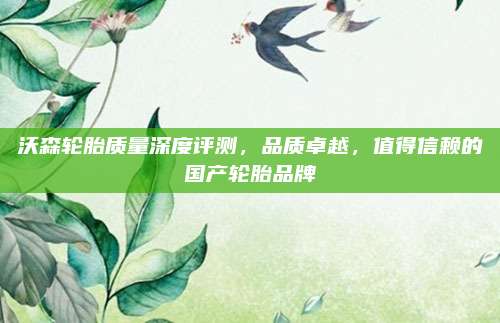 沃森轮胎质量深度评测,品质卓越,值得信赖的国产轮胎品牌