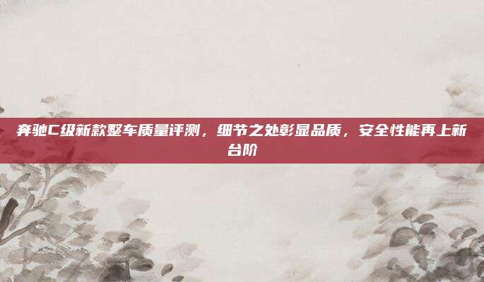 奔驰C级新款整车质量评测,细节之处彰显品质,安全性能再上新台阶
