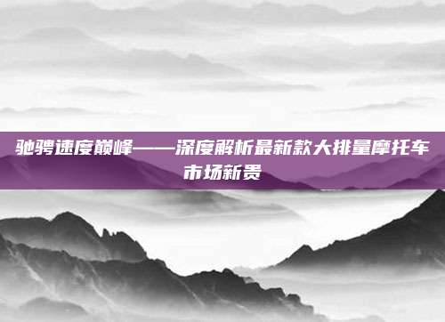 驰骋速度巅峰——深度解析最新款大排量摩托车市场新贵