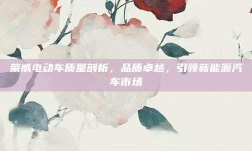 荣威电动车质量剖析,品质卓越,引领新能源汽车市场