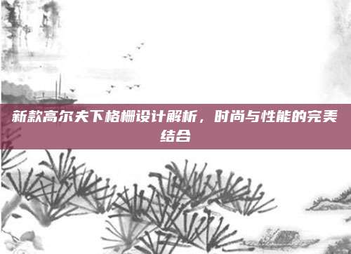 新款高尔夫下格栅设计解析,时尚与性能的完美结合