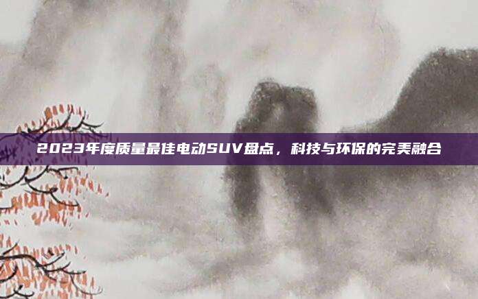 2023年度质量最佳电动SUV盘点,科技与环保的完美融合