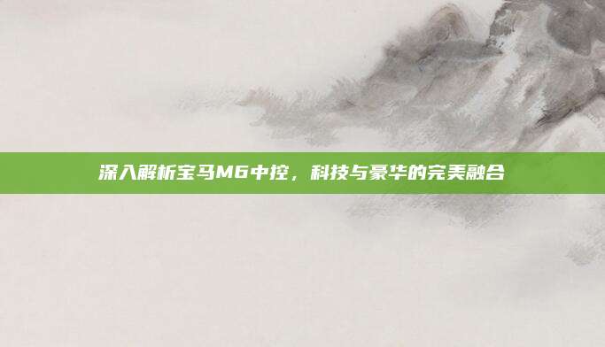 深入解析宝马M6中控,科技与豪华的完美融合