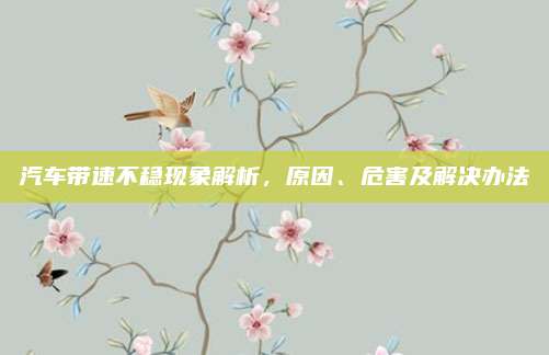 汽车带速不稳现象解析,原因、危害及解决办法
