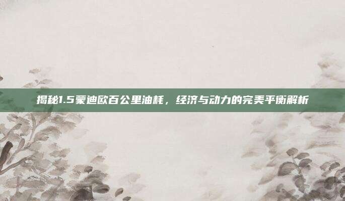揭秘1.5蒙迪欧百公里油耗,经济与动力的完美平衡解析