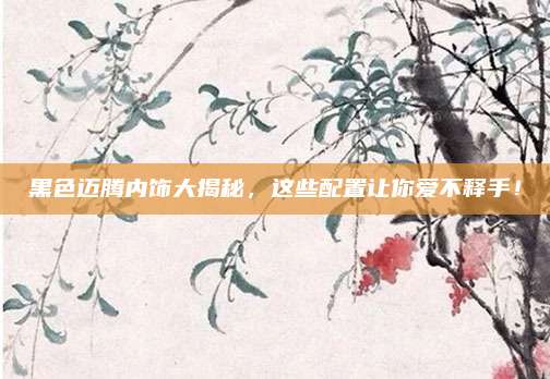 黑色迈腾内饰大揭秘,这些配置让你爱不释手!