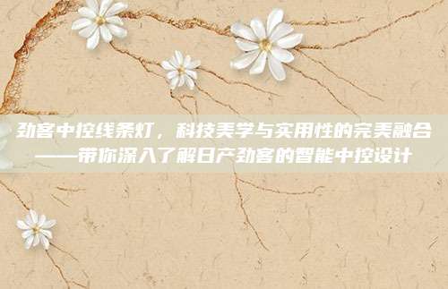 劲客中控线条灯,科技美学与实用性的完美融合——带你深入了解日产劲客的智能中控设计