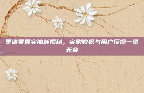 奥德赛真实油耗揭秘,实测数据与用户反馈一览无余