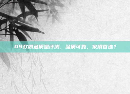 09款朗逸质量评测,品质可靠,家用首选?