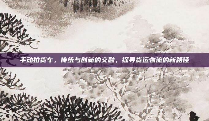 手动拉货车,传统与创新的交融,探寻货运物流的新路径