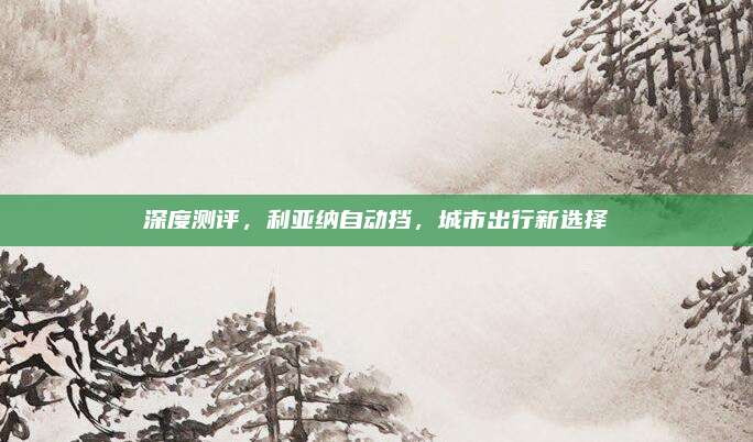 深度测评,利亚纳自动挡,城市出行新选择