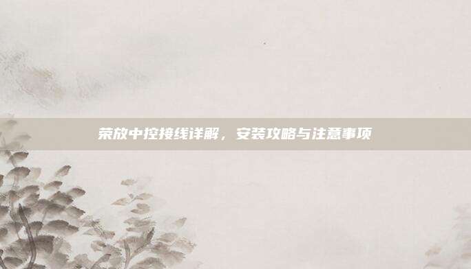 荣放中控接线详解,安装攻略与注意事项
