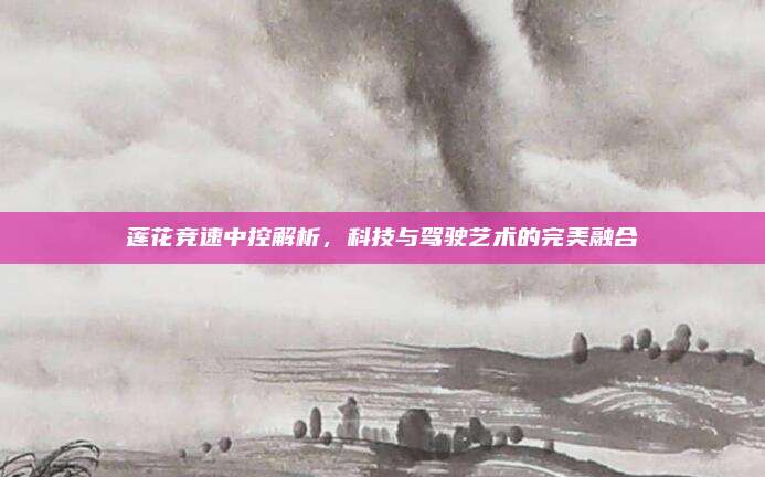 莲花竞速中控解析,科技与驾驶艺术的完美融合