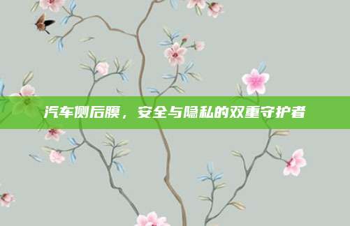 汽车侧后膜,安全与隐私的双重守护者
