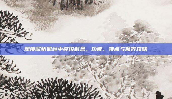 深度解析凯越中控控制盒,功能、特点与保养攻略