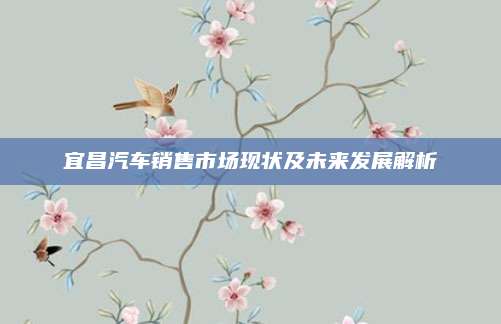 宜昌汽车销售市场现状及未来发展解析