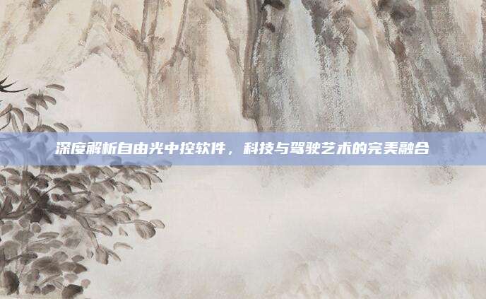 深度解析自由光中控软件,科技与驾驶艺术的完美融合