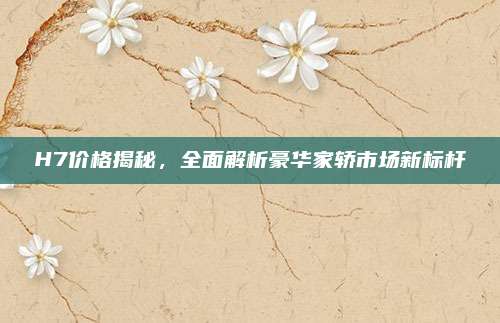 H7价格揭秘,全面解析豪华家轿市场新标杆