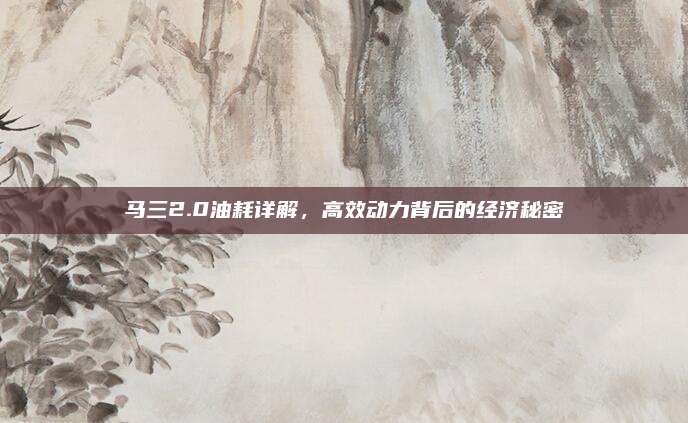 马三2.0油耗详解,高效动力背后的经济秘密