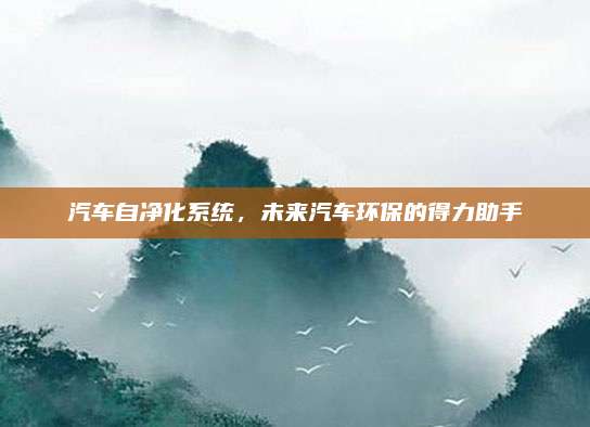 汽车自净化系统,未来汽车环保的得力助手