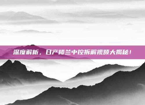 深度解析,日产楼兰中控拆解视频大揭秘!