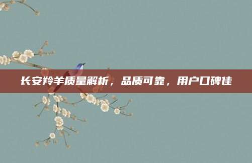 长安羚羊质量解析,品质可靠,用户口碑佳