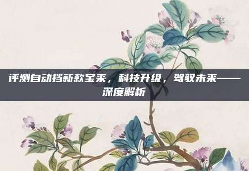 评测自动挡新款宝来，科技升级，驾驭未来——深度解析