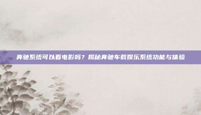 奔驰系统可以看电影吗?揭秘奔驰车载娱乐系统功能与体验