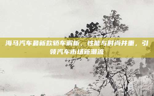 海马汽车最新款轿车解析,性能与时尚并重,引领汽车市场新潮流