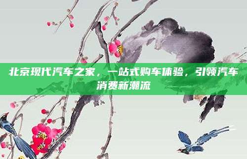 北京现代汽车之家,一站式购车体验,引领汽车消费新潮流
