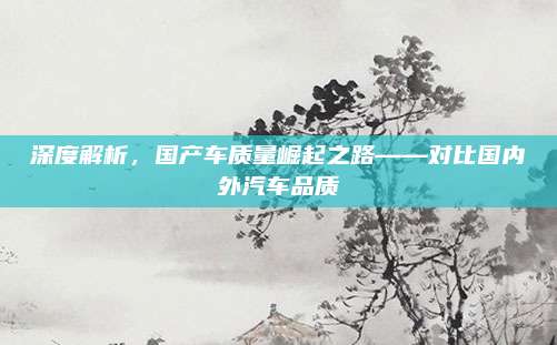 深度解析,国产车质量崛起之路——对比国内外汽车品质
