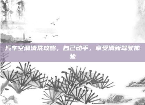 汽车空调清洗攻略,自己动手,享受清新驾驶体验