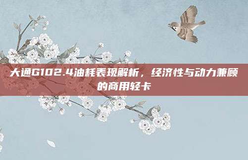 大通G102.4油耗表现解析,经济性与动力兼顾的商用轻卡