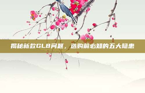 揭秘新款GL8问题,选购前必知的五大隐患