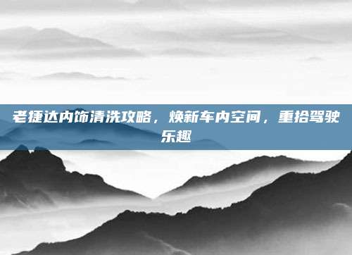 老捷达内饰清洗攻略,焕新车内空间,重拾驾驶乐趣