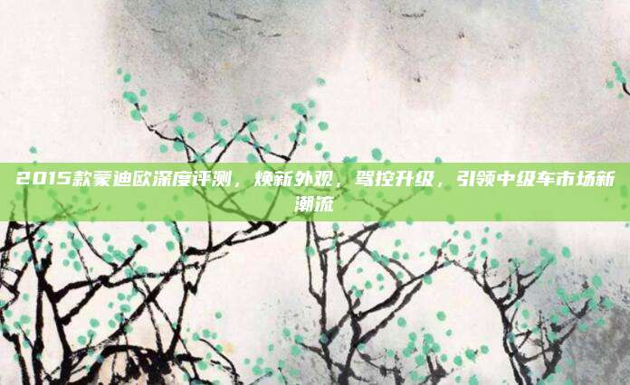 2015款蒙迪欧深度评测,焕新外观,驾控升级,引领中级车市场新潮流