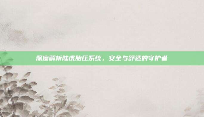 深度解析陆虎胎压系统,安全与舒适的守护者