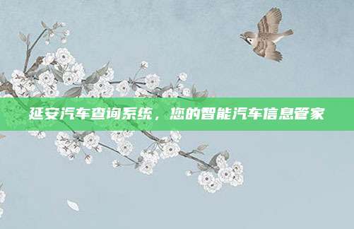 延安汽车查询系统,您的智能汽车信息管家