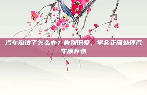 汽车淘汰了怎么办?告别旧爱,学会正确处理汽车废弃物